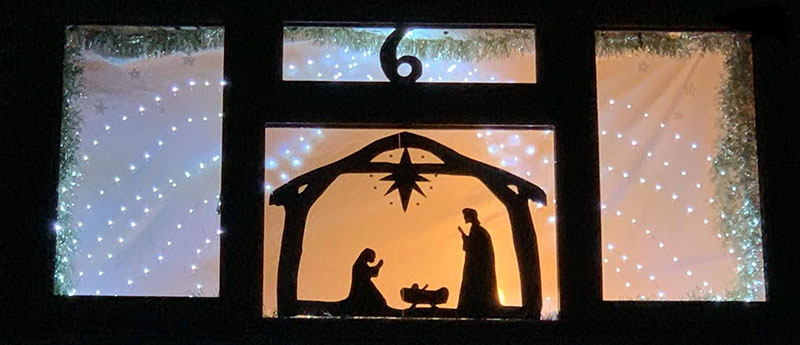 Picture of advent window with crib